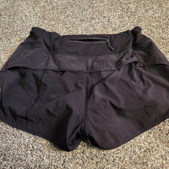 Lululemon Speed Shorts Black 6 - Picture 2 of 4